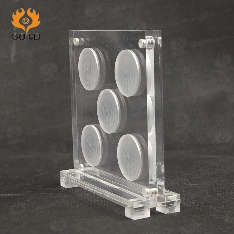 Factory Wholesale Fashion Custom Design Pretty Acrylic Coin Display Stand