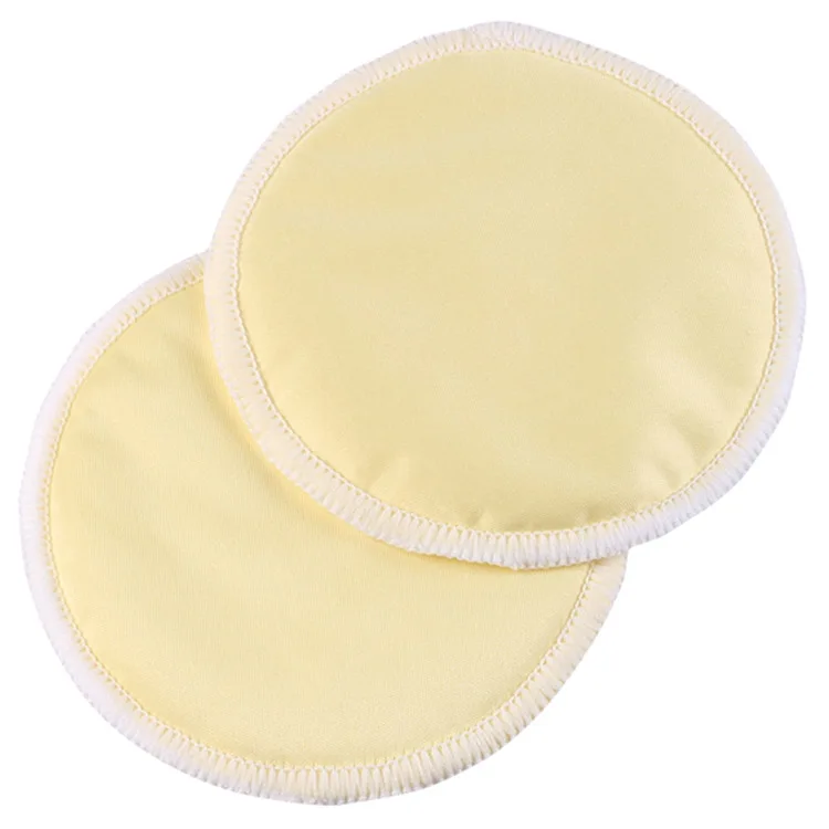
2020 Ananbaby Contoured Plain Reusable Breastfeeding Pads Organic Bamboo Washable Colorful Nursing Pads 