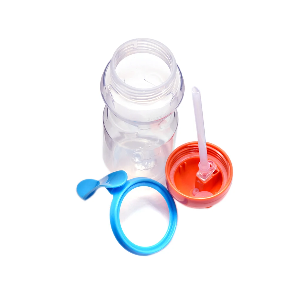 BPA free Approved Food Grade Easy Clean plastic baby straw bottle kids sport water bottle