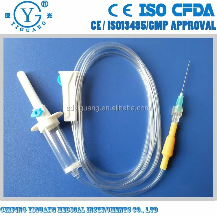 Disposable IV administration set / 20drops/ml / with 15 micron filter