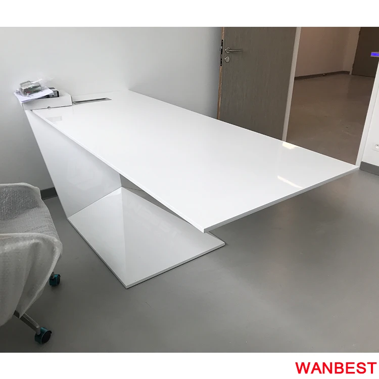 Unique Design Artificial Marble Ceo Director Office Laptop Desk Working Table for Hotel Home