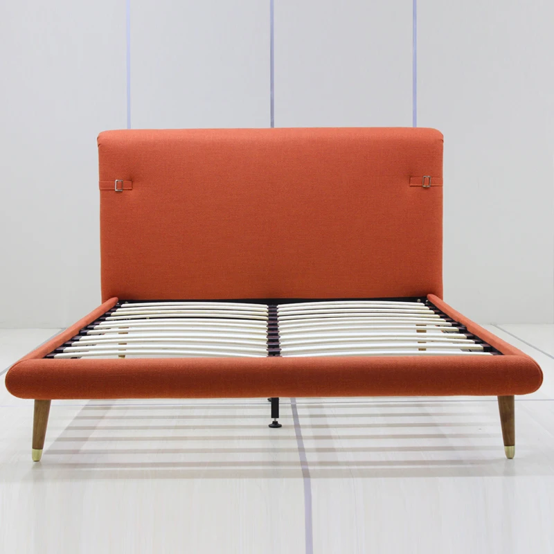 
cheap Upholstered Wooden double size bed 