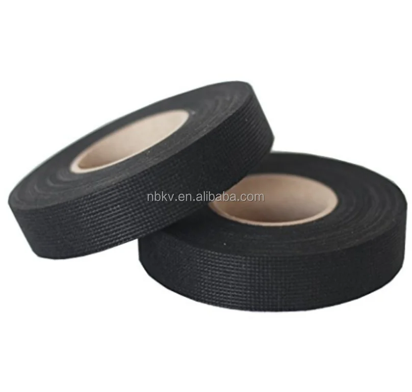 High-Temperature 20m Black Fuzzy Self-Adhesive Electrical Tape Wiring Loom Harness for Automotive Engine Masking Use