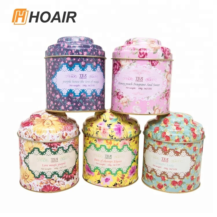 Special Recycled Material Black Tea Tin Boxes with Seal Lid