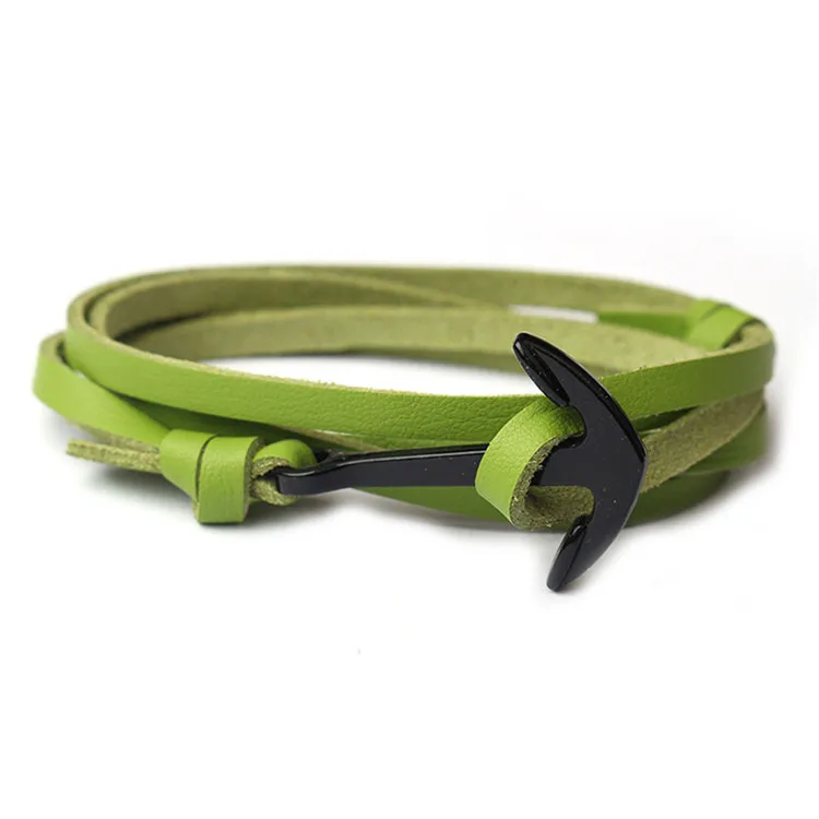 Men/Women Accessories Sailing Leather Wrap Nautical Bracelet Men Anchor