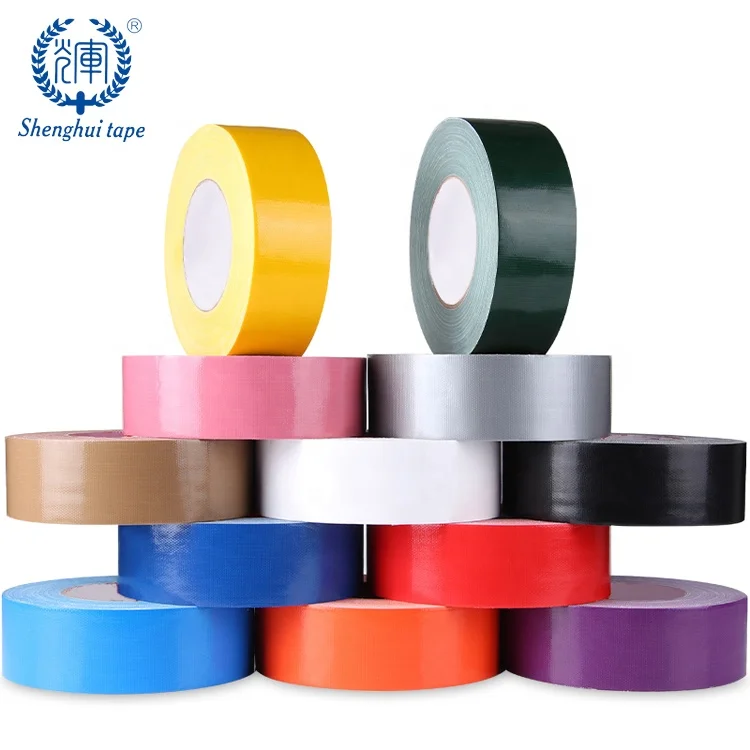 Silver High Adhesive Duct Tape Glass Cloth Tape Jumbo Roll custom logo blue duct tape
