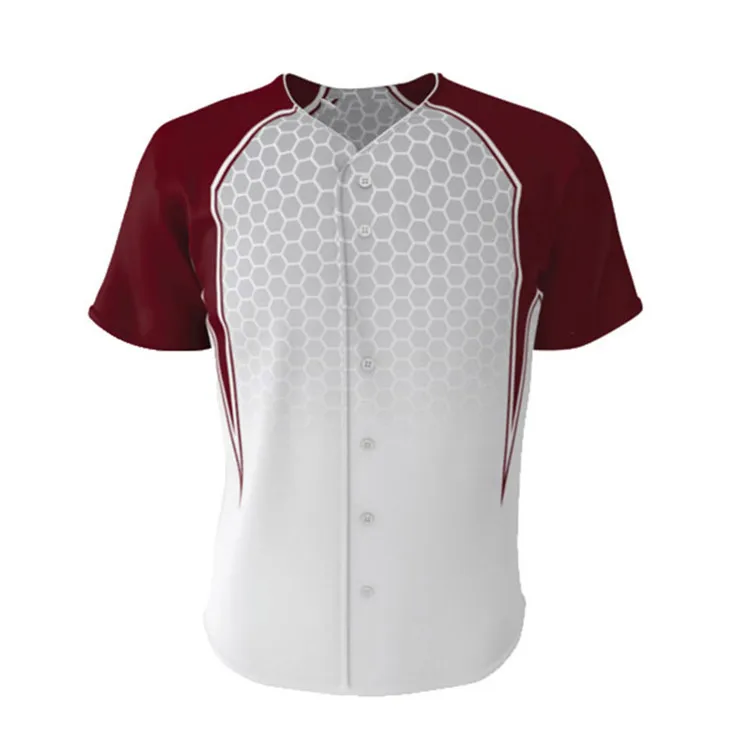 New Custom Full Button Training Baseball Jersey 100% Polyester Practice Softball Jerseys Shirt