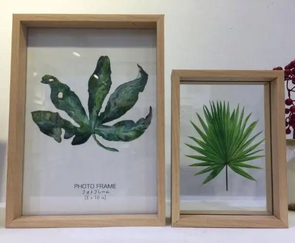 Высококачественная Современная 3D тень MDF деревянная фоторамка образец растения насекомое дисплей для украшения дома