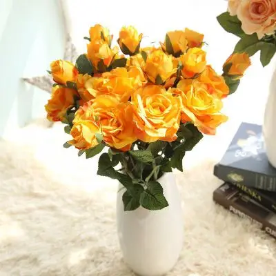 ZERO Decorative Artificial Rose Single Rose Artificial Flower for Home Wedding Party Decoration