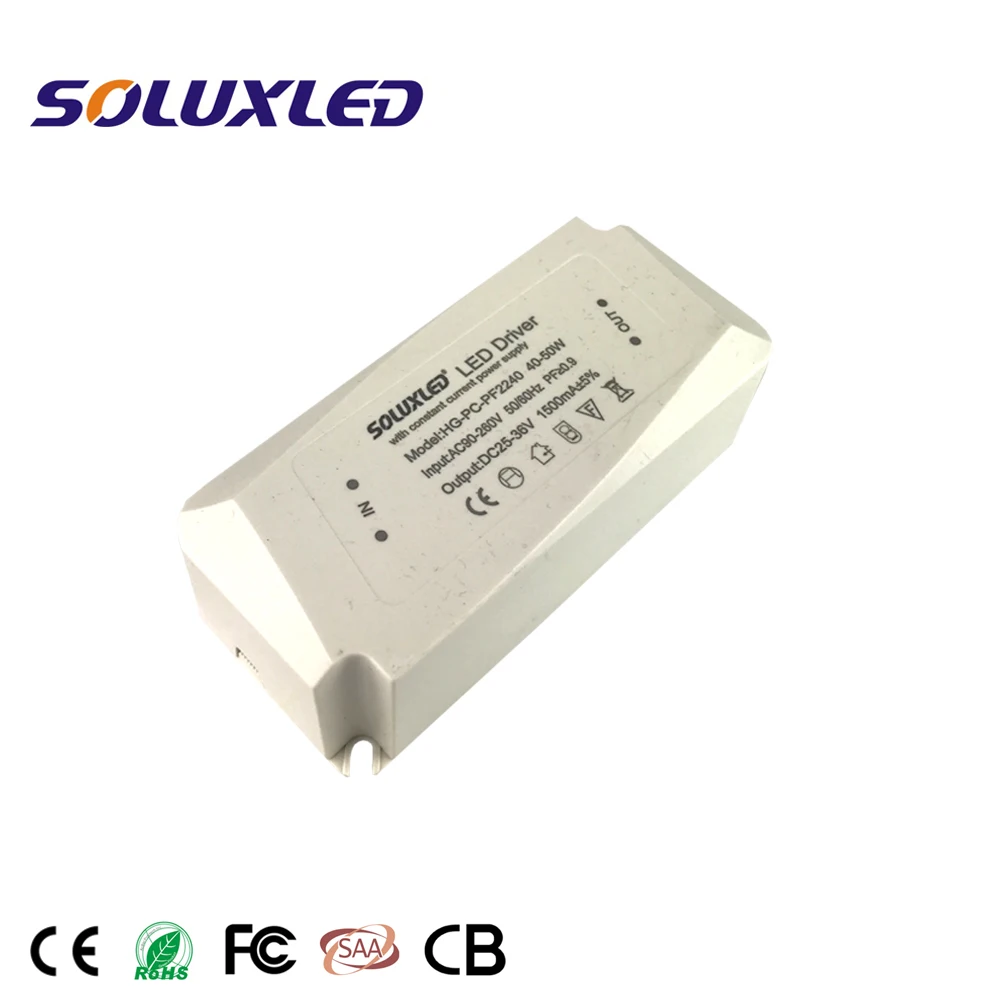40W 42W 48W 50W LED Driver Galvanic Isolation with active power factor 0.95 for hotel department home down light panel light