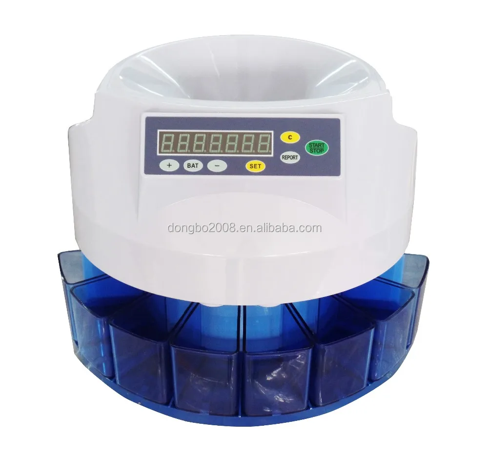 LED Fast And Easy Coin Counting Machine Euro Coin Sorting Machine DB350