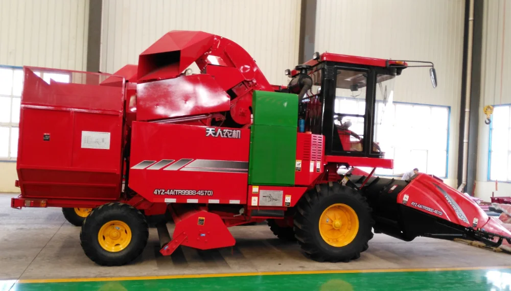 TIANREN 4 Row Small Self Propelled Corn Picker GOLD SUPPLIER CE CERTIFICATION
