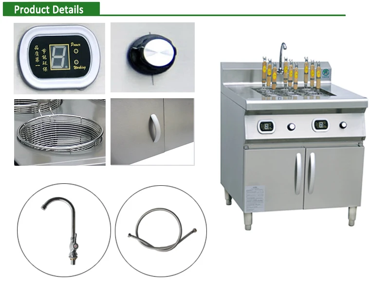 
Commercial cabinet 9 holes stainless steel electric pasta cooker noodle cooking equipment 