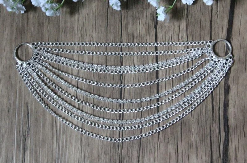 Wholesale 7' Bikini Connector for Swimming Wear Rhinestone Headband Shoe Buckle