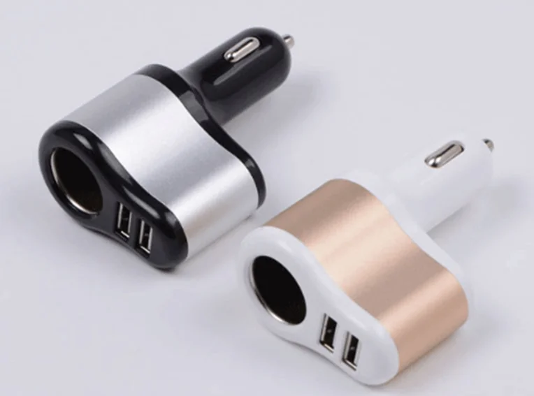 5V 2.1A 2 Port Dual USB Car Charger Adapter with Car Lighter Slot