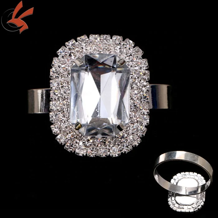Wholesale Wedding Elegant Rhinestone Pearl Napkin Rings