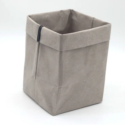 L Size Multifunction Washable Kraft Paper Bag Series, Office,Factory Storage Paper bag Reuse Low MOQ Possible
