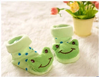 3D Animal Shaped Design Cotton Sock New born baby socks With Rubber Bottom Soles for 1 - 9 months Baby Boy