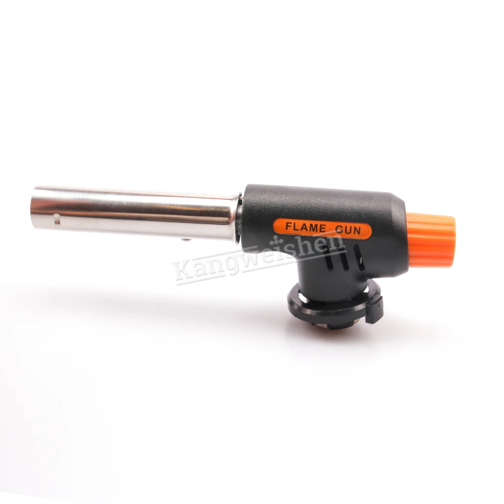 Black & Orange Brazing Flame thrower Butane Torch Gun Lighter for Cooking & BBQ