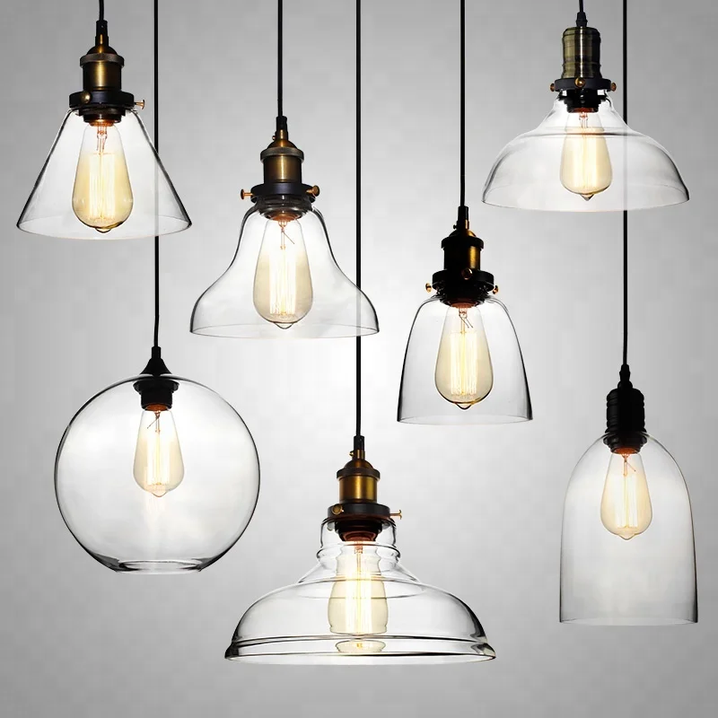 Smoke gray glass pendant lamp hanging light industrial ball pendant light for living room