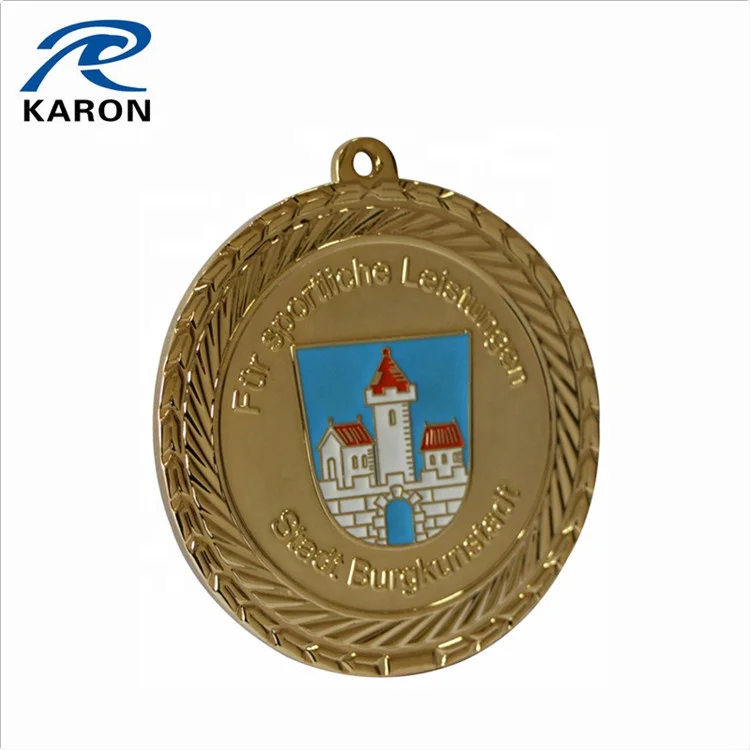 bulk personalized logo die struck medal in iron