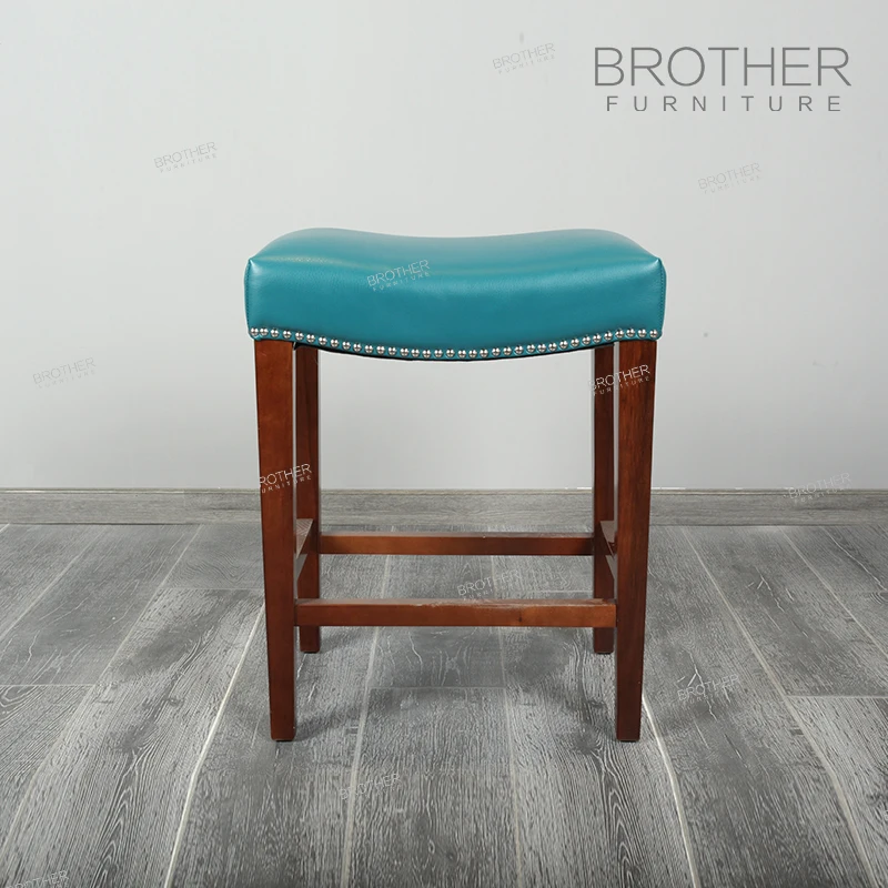 New Design Blue Fabric 2022 Caffe bar Chair Cheap Kitchen aviator bar Stool