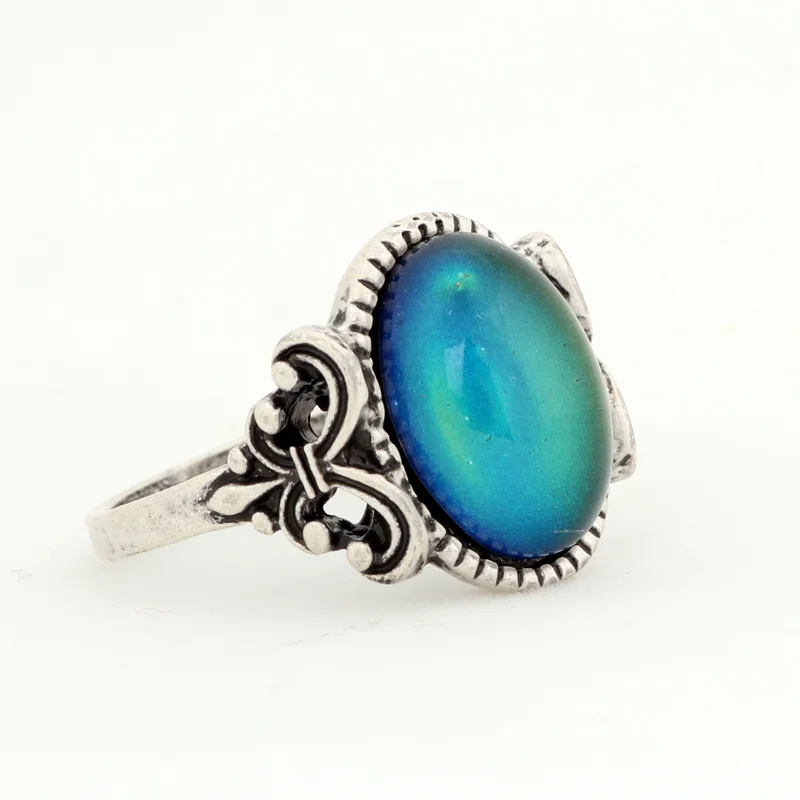 Wholesale 925 Silver Plated Fashion Ring Big Blue Stone Ring