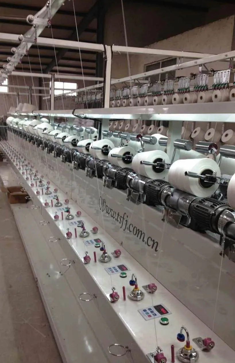doubling assemble winding machines before yarn twisting using