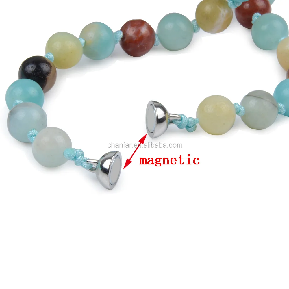Chanfar Bohemian Long Tassel Pendant  with 8mm Tiger Eye Turquoise Agate Beads Natural Stone Statement Necklace for Women