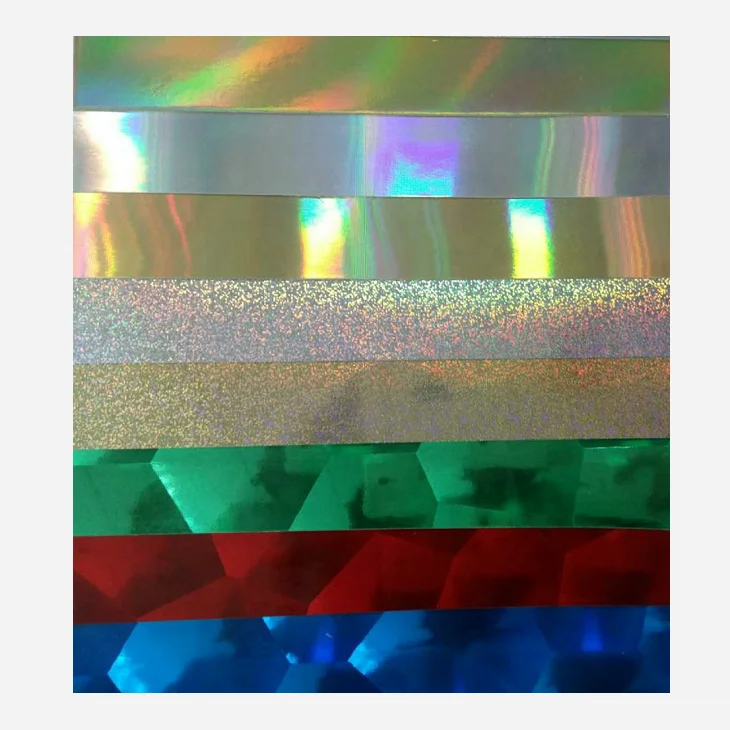 Single side 325g premium holographic paper for bag  shinny paper packing paper