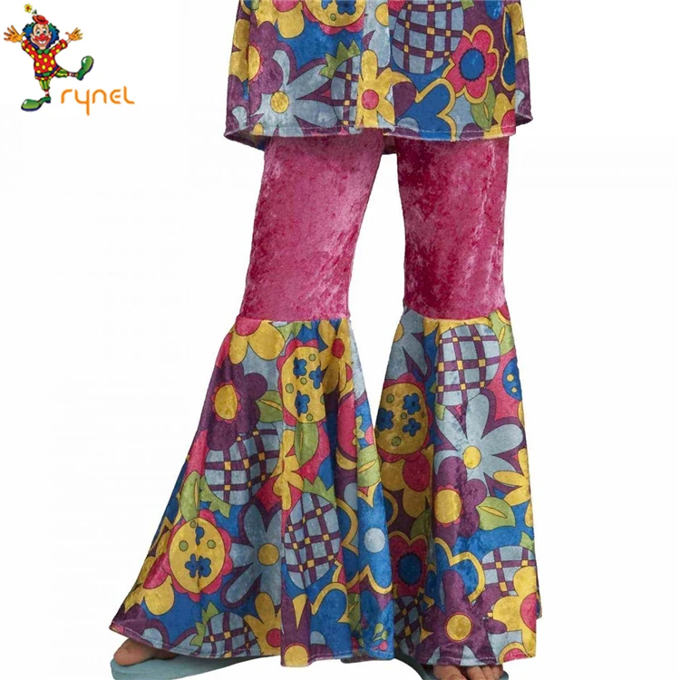 PGCC5627 Custom Kids Hippie Girl Costume Headband Kids 60s 70s Halloween Fancy Dress