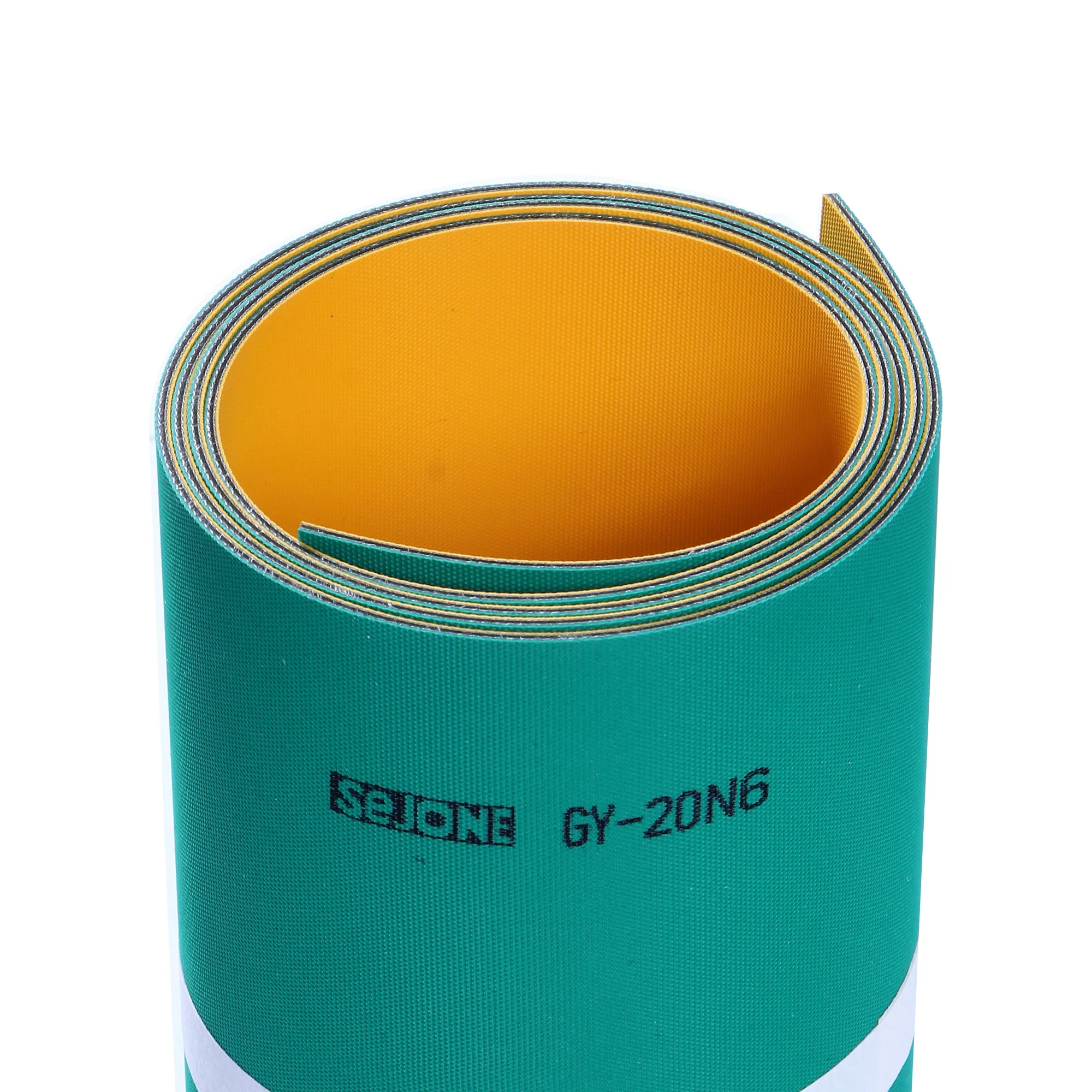 
Green/Yellow Nylon and Rubber Endless / Open Flat Belt For Textile Machine 