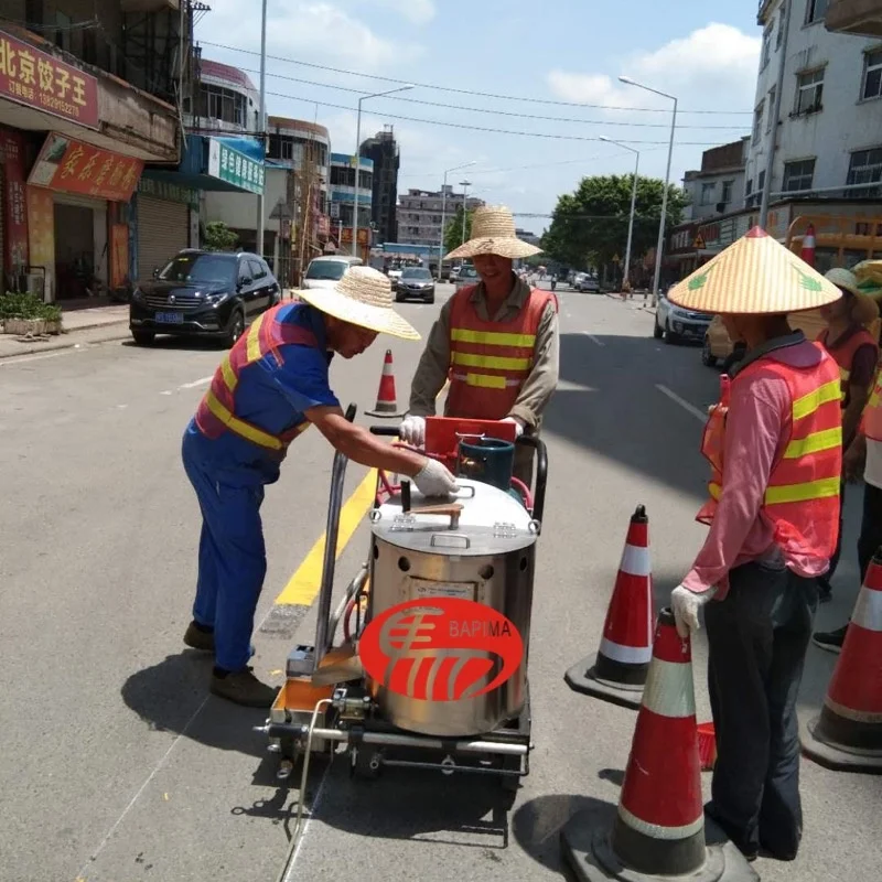 
Sports Field Thermoplastic Pavement Road Line Marking Machine Supplier zebra line marking road extrude hot melt paint line 