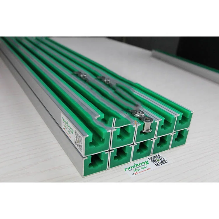 Custom Length And Size Wear Resistant Sliding Door Track Rail Plastic Chain Roller Chain Nylon Roller Guide