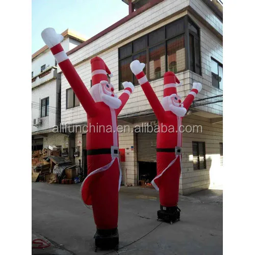 inflatable santa dancer man for advertising, inflatable santa sky dancer man puppet for event customized design colours
