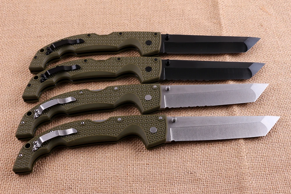 Stainless steel folding pocket knife outdoor knife with ABS and glass fiber handle