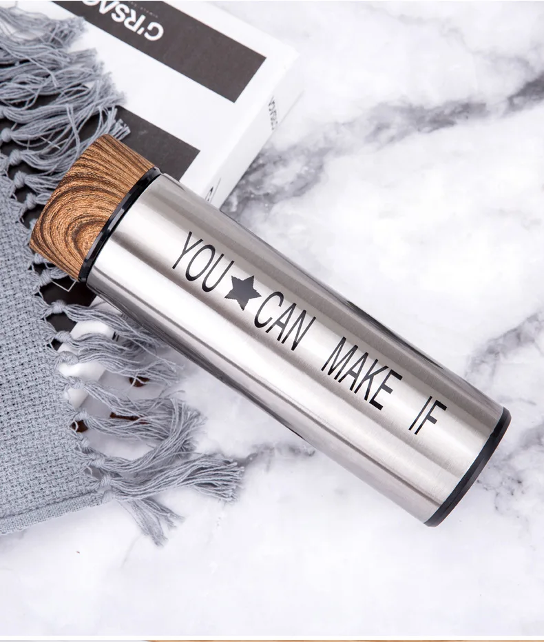 12oz Bamboo Tea Tumbler Original Bamboo Tumbler with Tea Infuser Vacuum Insulated Stainless Steel Thermos with Filter