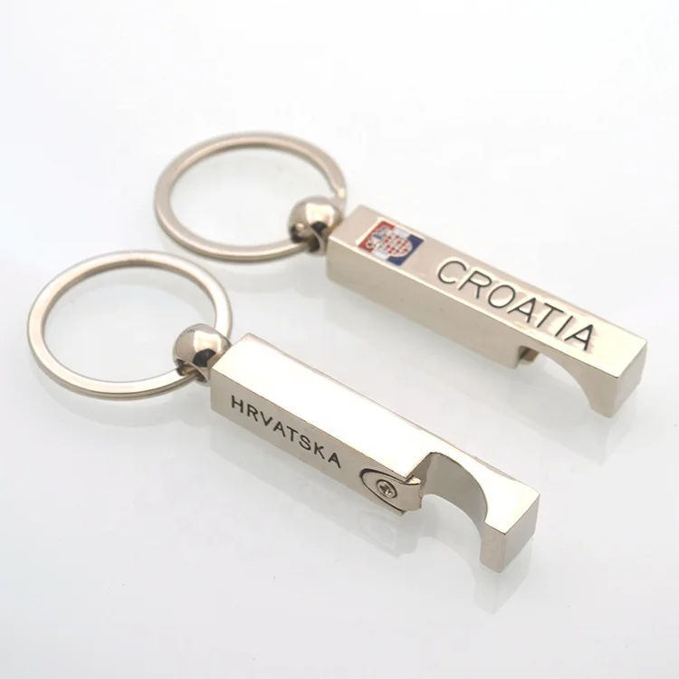 Croatia  Flag and National Emblem Souvenirs gift Customized Beer Bottle Opener Keychain