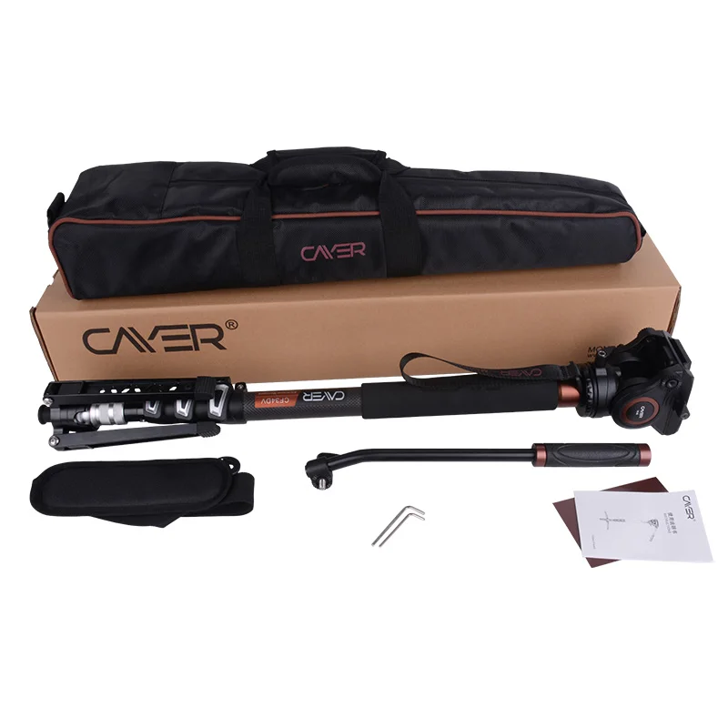 Cayer CF34DVH4 Camera Monopod for Professional Carbon Fiber Video Camera Flexible Tripod Fashional Monopod