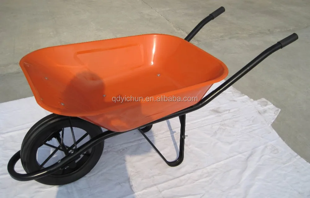metal tray concrete wheelbarrow motor with 3.50-8 pneumatic wheel wheelbarrow