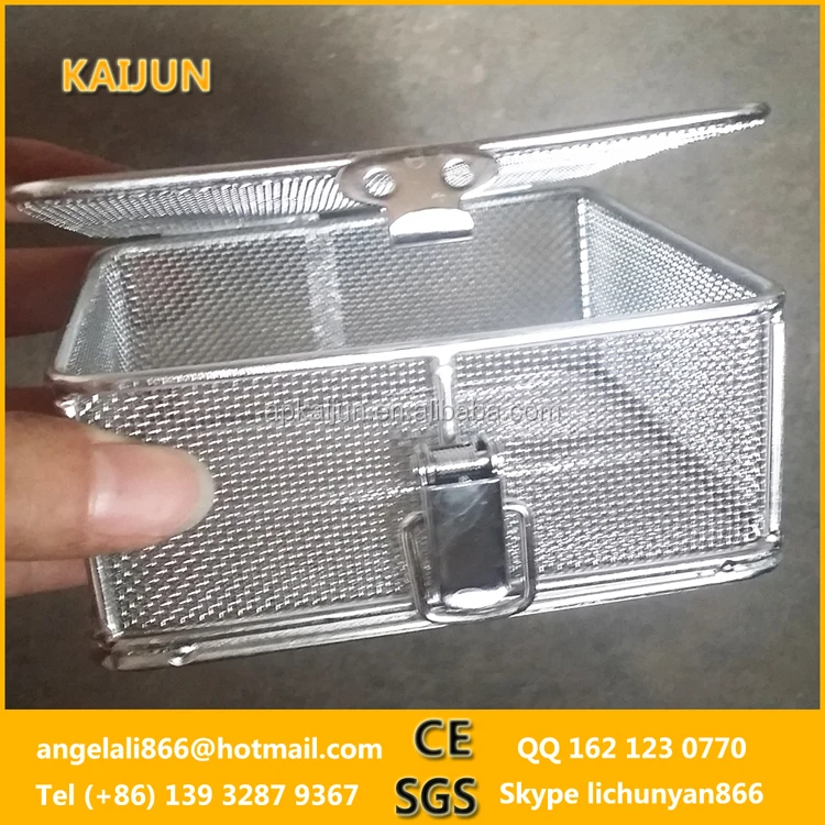 anping customize stainless steel 304 needle cleaning basket / disinfection baskets with cover