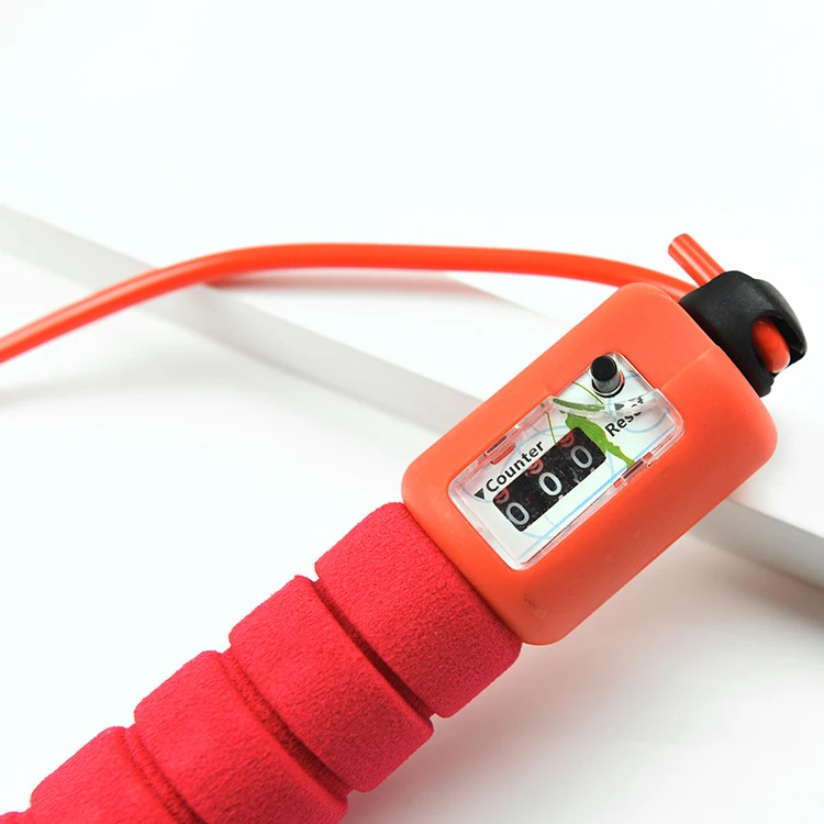 Cheap jump rope long handle skipping rope plastic jump rope with counter