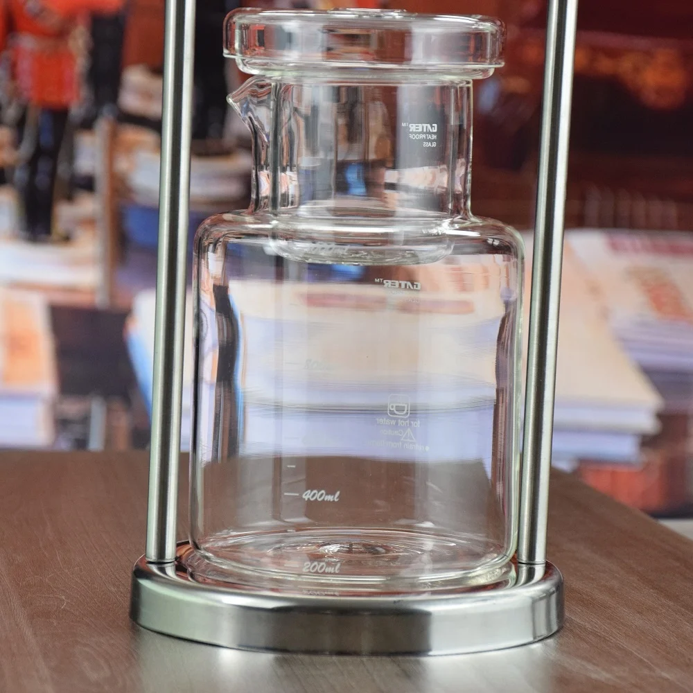 
Z Kitchen Accessories Stainless Steel Pillar Glass 600/ 1000 ML Cold Brew Coffee Maker 