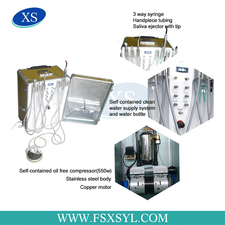 Hot sell dental mobile unit portable dental unit with silent air compressor