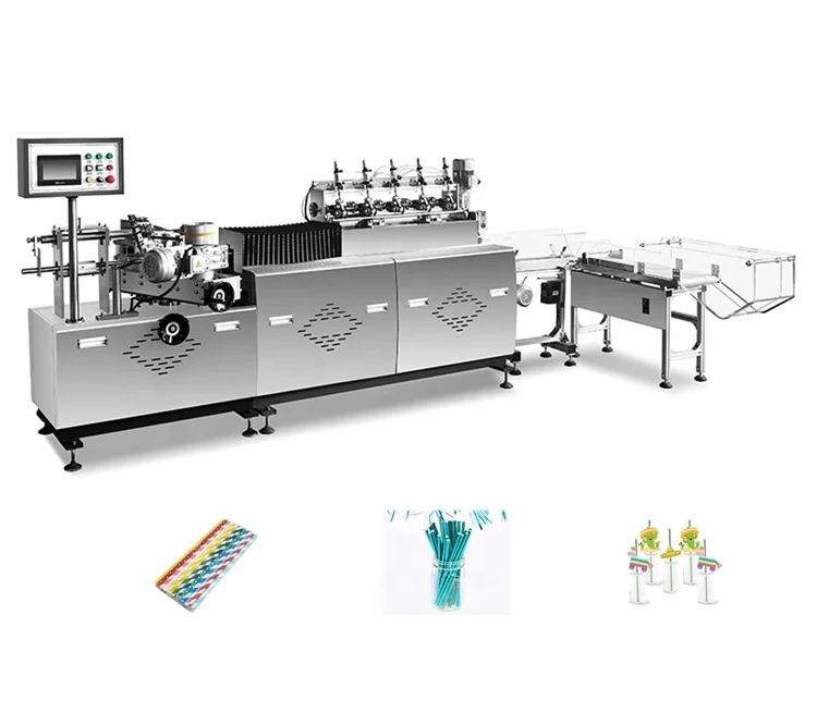 Multi Cutters High Speed Disposable Drinking Paper Straw Making Machine For Sale