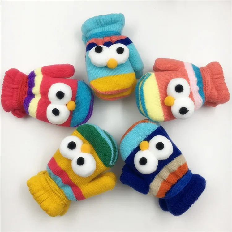 Оптовая продажа утолщенной детской палец шерстяные перчатки зимой для От 7 до 13 лет детская одежда