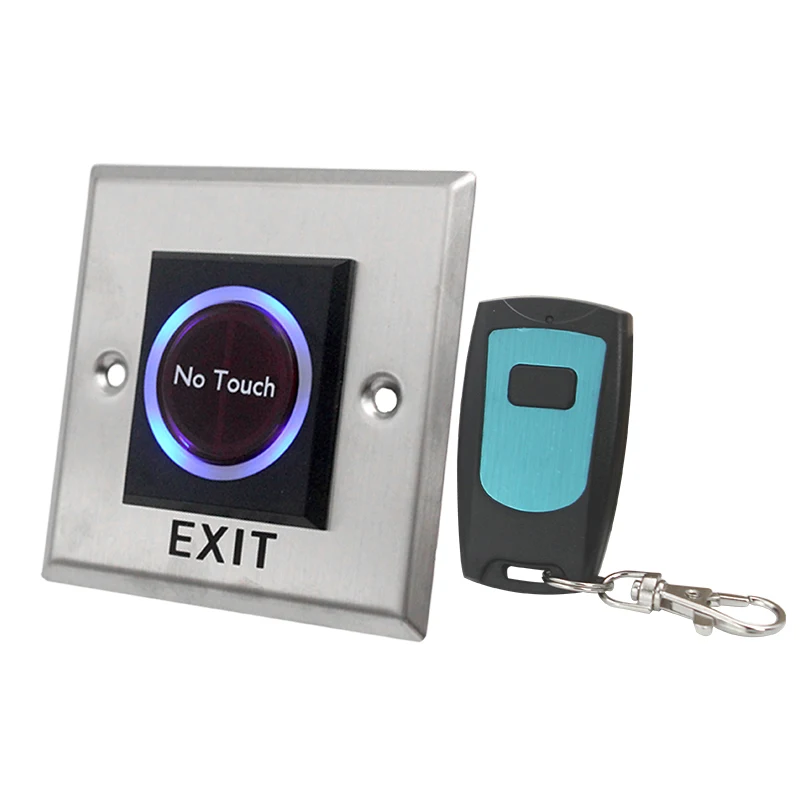 Biometric access control Wireless remote control infrared sensing time delay door release exit button with timer relay module
