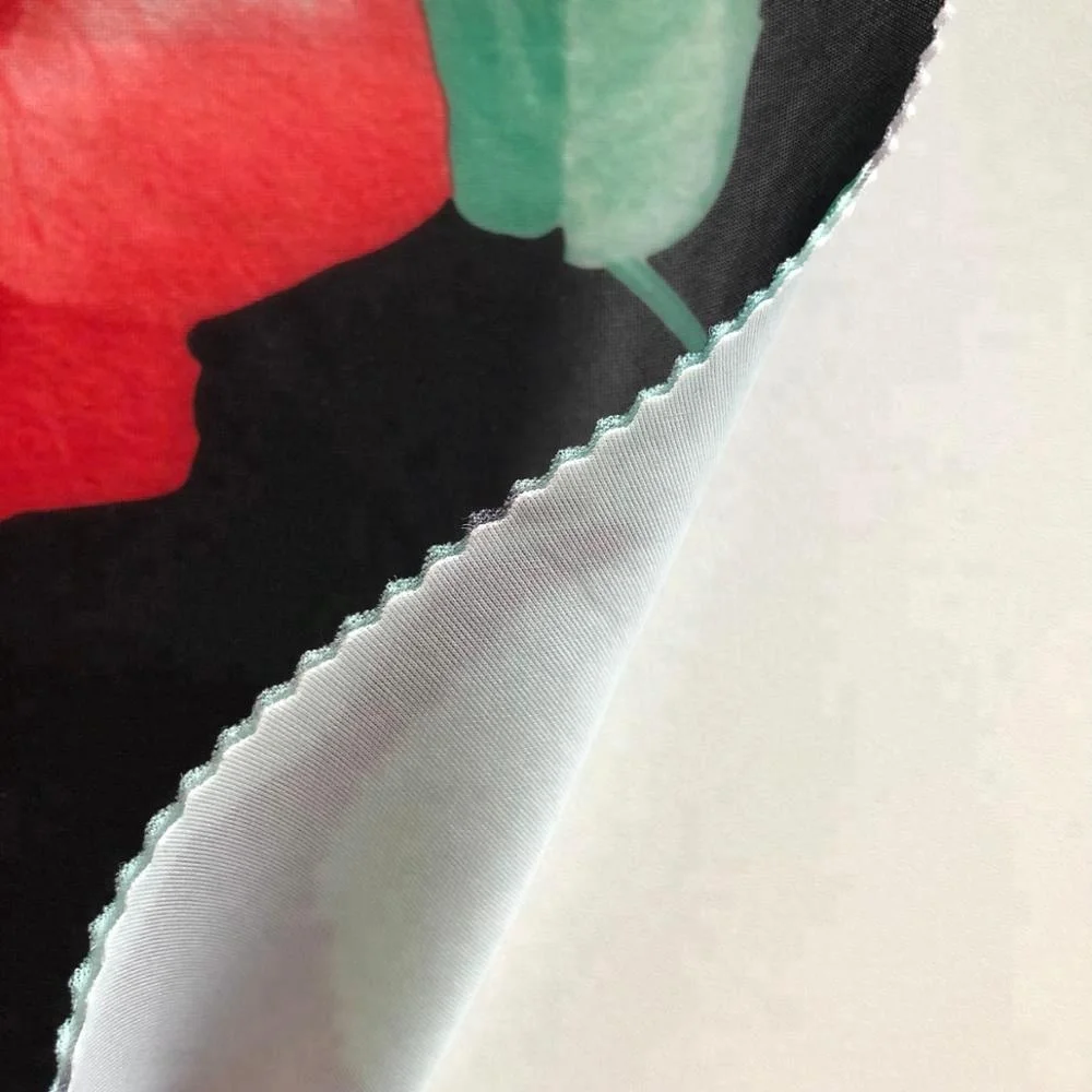 China suppliers new design 95 polyester 5 spandex paper print knit scuba crepe fabric