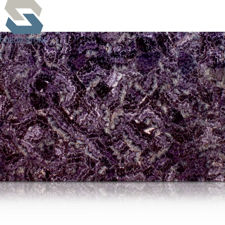 Wholesale price large semiprecious gemstone amethyst stone slabs