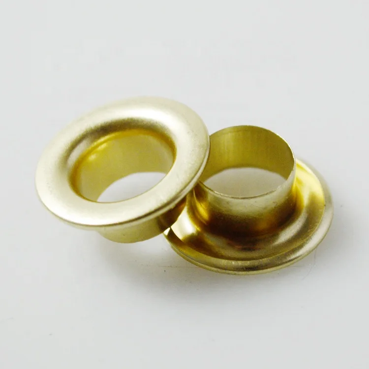 Никель, цвет 15 мм, круглые наглазники, латунные проушины и шайба